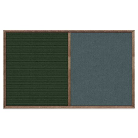 United Visual Products Slim Style Indoor Enclosed Corkboard, 18 UV501SC-BLACK-DBURGU
